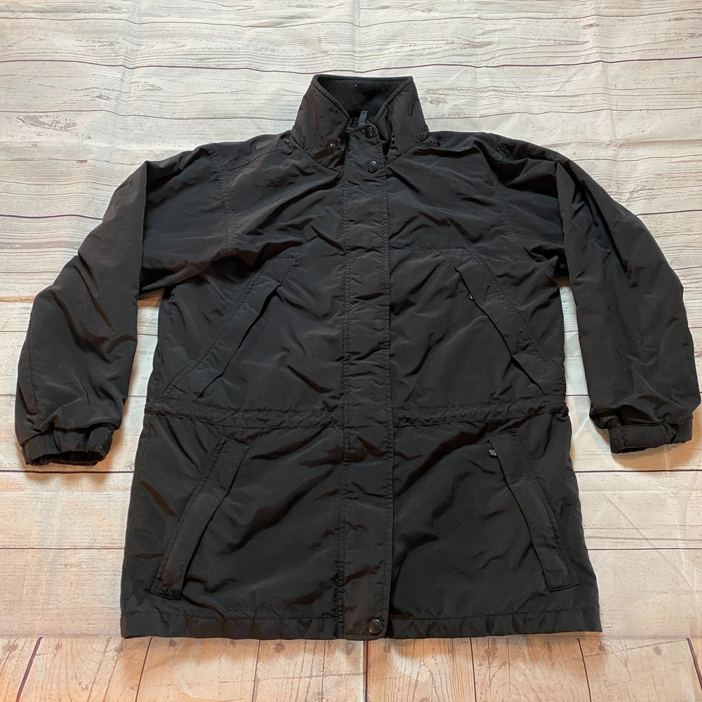 Vintage Eddie Bauer Jacket Full Zip Winter Coat Black Women's Size Small‎